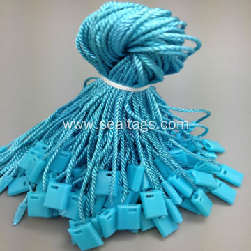 Blue small locking string tag